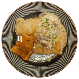 Crepe Pollo con Champiñones